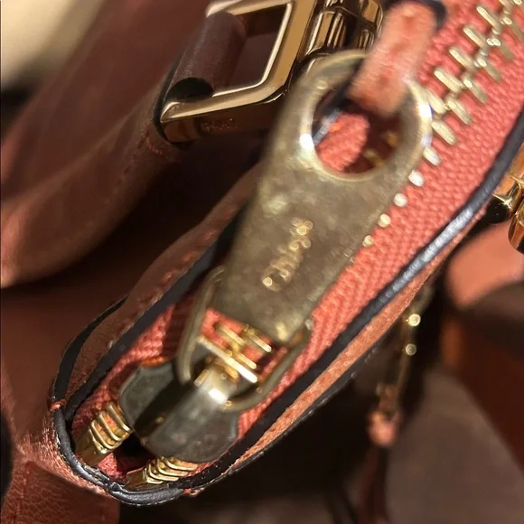 CHLOE Authentic Elegant Tan Leather Handbag